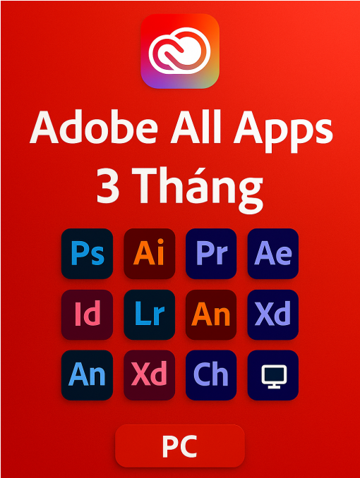 Adobe All Apps - 3 tháng (PC)